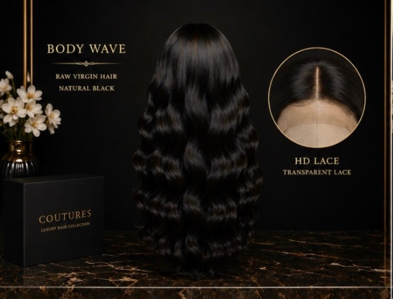 Raw body wave hd lace wig