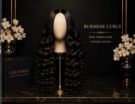 Raw Burmese curls Hd lace wig