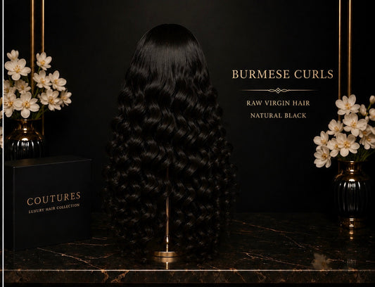 Raw Burmese curls Hd lace wig